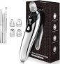 EUNON Limpiador de Poros Succionador de Puntos Negros Electrico Extractor Puntos Quita Espinillas y Puntos Negros Limpiador Facial Blackhead Remover 4 Cabezales y 5 Modos Pantalla LED USB Recargable