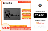[€30 €4 código:EDSE4]Kingston unidad interna de estado sólido, disco duro SSD A400 de 120GB, 240 GB, 480GB, SATA III de 2,5 pulgadas, para PC y ordenador portátil|Unidades de estado sólido internos|