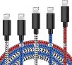 Jojobnj Cable Cargador Phone [5Pack 1/1/2/2/3M] Cable Carga Rápida Trenzado de Nylon Compatible con Phone 12 11 Pro XS MAX XR X 8 Plus 7 Plus 6S 6 Plus 5 5S 5C SE