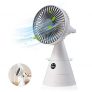 E-More Ventilador USB Pequeño de Mesa Portátil, Silencioso Ventilador con Bateria Recargable para Escritorio,Cama/Camping/Coche/Oficina/Aire Libre