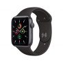 Apple Watch SE (GPS, 44 mm) Caja de Aluminio en Gris Espacial – Correa Deportiva Negra