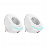 Enchufe Inteligente WiFi, Maxcio Enchufe Inteligente con Puerto USB y Lámpara LED, Compatible con Alexa, Google Home, Control de APP y Función de Temporizador, No Requiere Hub (2-Packs)