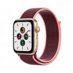 2020 Apple Watch SE (GPS + Cellular, 44 mm) Caja de Aluminio en Oro – Correa Loop Deportiva en Color Ciruela