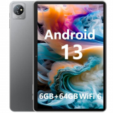 Blackview Tablet 10 Pulgadas Tab70 WiFi(2023), Android 13 Tablet 6GB+64GB/2TB SD, WiFi 6, BT5.0, 6580mAh Android Tableta, Cámara 5MP+2MP/Type-C/Google GMS 2.0GHz Quad-Core IPS HD+ WiFi Tablet