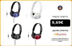 Sony MDR ZX310A Auriculares de diadema cerrados, Con micrófono, Control remoto integrado, Color Negro, Blanco, Azul, Rojo|Auriculares y audífonos|
