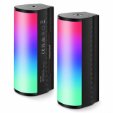 NEEWER Paquete de 2 Varita de Luz de Mano Magnética, 360° Todo RGB Mini LED Video Luz Palo con Batería Recargable de 2500mAh, 2500-8500 K Tubo de Luz de Cámara Regulable para Fotografía, TL96RGB
