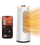 CLEVAST Calefactor Inteligente, Calefactor bajo consumo 1500W con cerámica PTC, calentadores portátiles con termostato & luz nocturna RGB & aplicación y control por voz para dormitorio