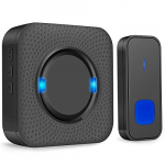 PewinGo Timbre Inalámbrico para Puerta, ,Timbre Inalámbrico Exterior Impermeable IP55 con 55 Tonos de Timbre,5 Niveles de Volumen hasta 110 dB y 300m Alcance, Indicador LED