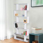 HOMCOM Estantería Librería 6 Estantes Comedor Salón Diseño Moderno Montaje de Pared 80x23x192cm Madera