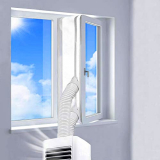 LIFOCI 300CM Aislamiento Ventanas para Aire Acondicionado Móvil y Secadora, Sello de Ventanas Impermeable, Anti UV, Anti-Mosquitos, con Dual Cremallera