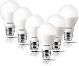 Philips – Bombilla LED 60W, E27, luz blanca cálida, mate, no regulable, pack 6