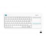 Logitech K400 Plus Teclado Inalámbrico con Touchpad para Televisores Conectados a PC, Teclas personalizable Multi-Media, Windows, Android,Ordenador/Tablet, Disposición QWERTY Español, Blanco