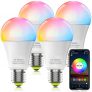 HaoDeng Bombilla LED inteligente Alexa, regulable, multicolor, E27, A19, 7 W (equivalente a 60 W), compatible con Alexa Google Home Siri IFTTT (paquete de 4)