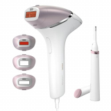 Philips BRI949/00 Lumea Prestige – Depiladora Luz Pulsada para la Depilación Permanente del Vello Visible en Casa con 4 Cabezales: Cuerpo, Bikini, Axilas y Cara, Recortador Precisión, Blanco y Rosa