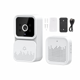 CalmGeek Video Timbre Inalámbrico Cámara Timbre Inteligente con Visión Nocturna 480P HD Cámara IR Alarma Timbre de Seguridad Wi-Fi Intercomunicador para Casa Apartamento – Control App