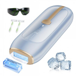 Depiladora de Luz Pulsada IPL con Enfriamiento de Hielo de Zafiro, 21J Depilación Láser Dispositivo para Mujeres/Hombres, Resultados Indoloros y Duraderos para el Cuerpo, la cara y el Bikini