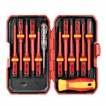 Set de Destornilladores Weytoll 13 Unids 1000 V Intercambiables Destornilladores Aislados con Magnético Ranurado