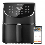 COSORI Smart – Freidora de aire caliente con WiFi (5,5 L, XXL, con control por aplicación, pantalla táctil LED, 11 programas, precalentamiento y mantenimiento en caliente, modo batido