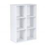 VASAGLE Librería Estantería Biblioteca con 6 Compartimentos 65,5 x 30,5 x 97,5 cm Blanco LBC203D, blanco