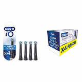 Oral-B iO Ultimate Clean Black Cabezales de Recambio Tamaño Buzón, Pack de 4 Recambios para Cepillos de Dientes Eléctricos + Oral-B 3DWhite Luxe Perfección Pasta de Dientes Blanqueante