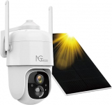 NGTeco Cámara de Seguridad Solar al Aire Libre Inalámbrica con Paneles Solares, Video 1080p, WiFi, Proyector LED | Alternativa al Sistema de Circuito Cerrado de Televisión (C5500)