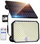 ZASUN Luz Solar Exterior【190 LED/Panel Solar dividido】,Focos Led Exterior Solares con Sensor de Movimiento, LED Solar Exterior Potente con un Cable de Extensión de 16,5 pies y Mando a distancia