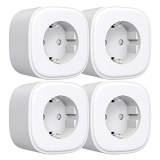 Refoss Enchufe Inteligente 16A 3680W, Compatible con Alexa y Google Assistant, Wi-Fi Smart Plug .con Aplicación de Control Remoto para iOS y Android, Paquete de 4.