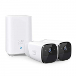 eufy Security Cámara Vigilancia Wifi Exterior eufyCam 2 Cámara Inalámbrica, 365 Días de batería, HD 1080p, impermeabilidad IP67, Visión nocturna, Compatible con Alexa, 2-Cam Kit, sin tarifa mensual