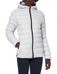 Marca Amazon – MERAKI Chaqueta de Plumas Cuello Alto Mujer, Plateado (Silver), 36, Label: XS