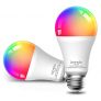 Lomota, Bombilla LED Inteligente Alexa WiFi, Bombilla Multicolor 9W E27 Lámpara, 2700-6500 K, Compatible con Alexa (Echo, Echo Dot), Google Home 2 Pack