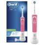Oral-B Vitality 100 Cepillo De Dientes Eléctrico, 1 Mango Rosa Recargable Con Tecnología De Braun, 1 Cabezal De Recambio CrossAction