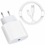USB C Rapido Cargador con 2M Cable【Certificado MFi 】20W Rápida Carga Enchufe Pared Charger Adaptador PD 3.0 Tipo C con Cable USB C a Lightning Compatible con 14/14 Pro/14Pro Max/13/12/11/XS Max/XR/X/8