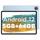 Blackview Tablet Android 12, Tab 7 WiFi Tablet 10 Pulgadas 5GB RAM +64GB ROM(1TB Ampliable), 6580mAh Batería, 1280 x 800 HD+ Tablet Baratas y Buenas, 5MP+2MP Cámara/Quad Core/GMS Certificado/Type C