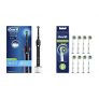 Oral-B PRO 2 2000 Cepillo Eléctrico Recargable con Tecnología De Braun + Oral-B CrossAction Cabezales de Recambio Tamaño Buzón, Pack de 8 Recambios con Tecnología CleanMaximiser