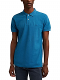 Esprit Classic Piqué Camiseta, Azul (Petrol Blue 451), S para Hombre