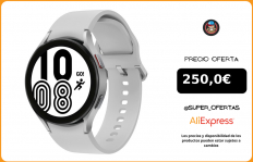 Reloj Samsung Galaxy Watch 4 (R870) Bluetooth   Smartwatch de 44 mm, Color Plata (Silver), Pantalla Touch AMOLED de 1,36|Relojes inteligentes|