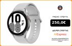 Reloj Samsung Galaxy Watch 4 (R870) Bluetooth   Smartwatch de 44 mm, Color Plata (Silver), Pantalla Touch AMOLED de 1,36|Relojes inteligentes|