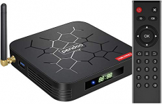 Android 9.0 TV Box 【4GB RAM+32GB ROM】 Android TV Box, Doble WiFi 2.4GHz / 5GHz H6 Bluetooth de Cuatro núcleos 64 bits 3D / 4K Full HD / H.265 / USB3.0 Android Smart TV Box Pendoo