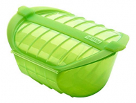 Lékué – Estuche hondo XL para el microondas, capacidad de 1000 ml, para 3-4 personas, color verde