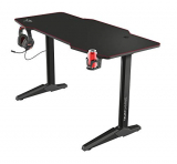 Trust Gaming Mesa para Gaming XL 140 x 66 cm GXT 1175 Imperius – Mesa Ordenador, Escritorio con Sistema de Gestión de Cables, Mesa Completamente Recubierta de Alfombrilla – Negro