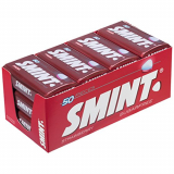 Smint Tin Fresa, Caramelo Comprimido Sin Azúcar – 12 unidades de 35 gr. (Total 420 gr.)