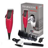 Remington Máquina de Cortar Pelo Apprentice – Cortapelos con Cable, Cuchillas de Acero Inoxidable, 9 Accesorios, Rojo – HC5018