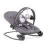 Chicco Hooplà Hamaca para Bebé de 0 Meses a 18 kg, Balancín y Silla de Bebés y Niños con Arco de Juegos, Respaldo Ajustable y Cojín Reductor, Compacta – Color Gris (Moon Grey)