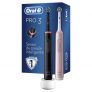 Oral-B PRO 3 Cepillos de Dientes Eléctricos (Pack de 2) con Mangos Recargables, Tecnología Braun y 2 Cabezales de Recambio y Control de Presión, 3900, – Rosa/Negro
