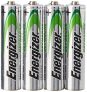 Energizer – Pilas Recargables Accu Recharge Universal 500 mAh HR03 AAA, 4 Pilas, Plata
