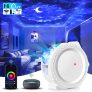 Proyector LED de cielo estrellado con WiFi, proyector con mando a distancia, cielo estrellado/luna/ondas de agua, lámpara de proyección LED para casa, fiesta, Navidad, Halloween