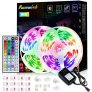 Tira LED 10M, Romwish RGB SMD 5050 Luces LED Kit de Cambio de Color con Control Remoto de 44 Teclas y Fuente de Alimentación, para Dormitorio, Cocina, TV, Fiesta, Decorativas Habitacion