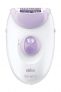 Braun Silk-épil 3 3-170 Depiladora Eléctrica Mujer para Una Depilación Duradera, Sistema de 20 Pinzas, Luz Smartlight, Rodillos de Masaje, Blanca/Morada