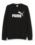 PUMA ESS Big Logo Crew TR Sudadera, Hombre, Black, L