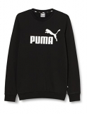 PUMA ESS Big Logo Crew TR Sudadera, Hombre, Black, L